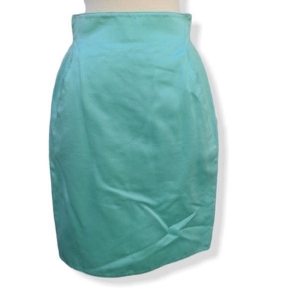 Light TurquoiseAquaMint vintage skirt by Claude Montana